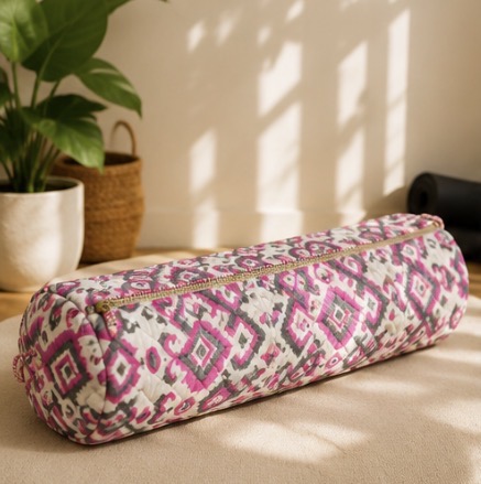 Pink Geometric Yoga Mat Bag