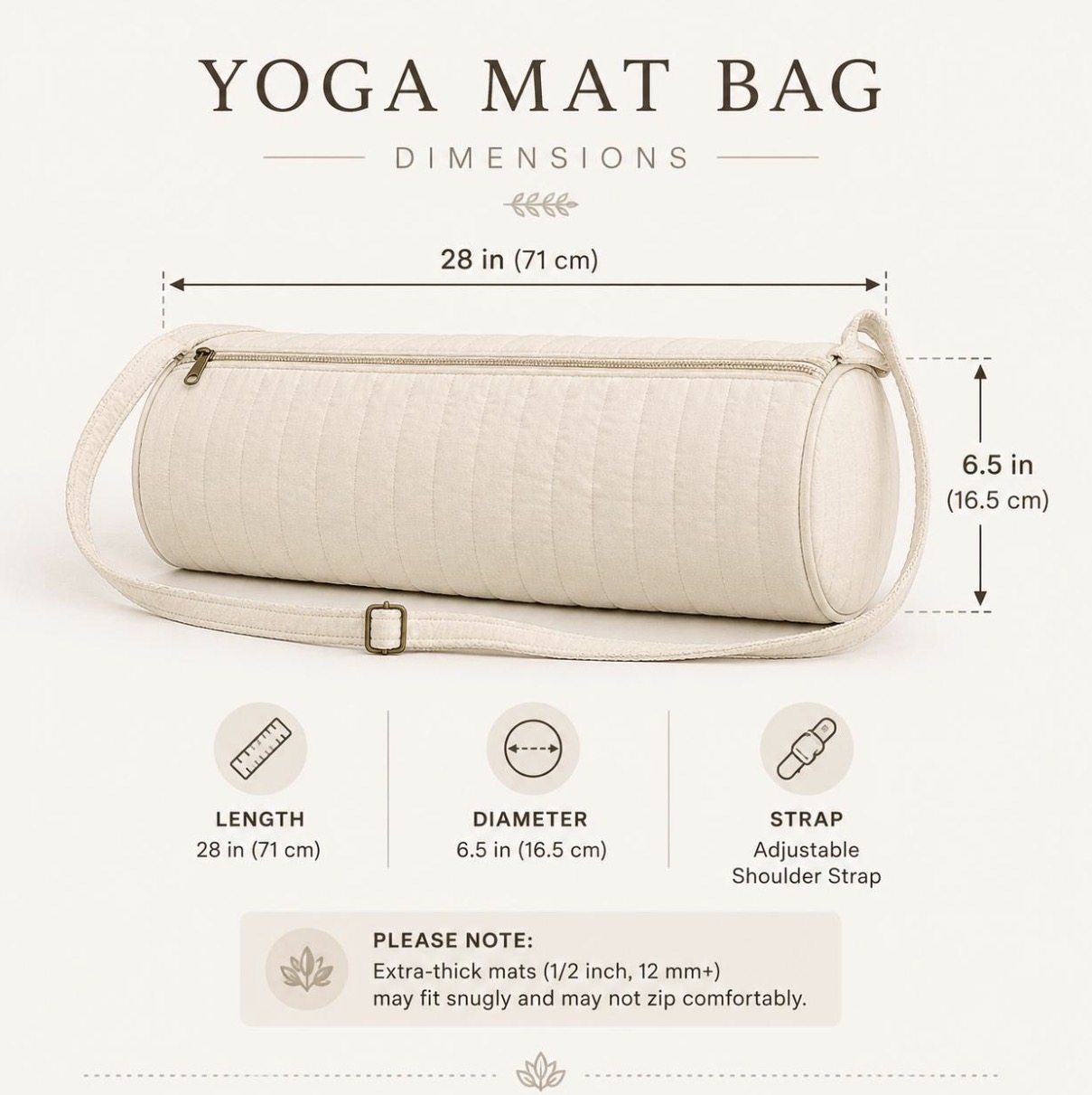 Blue Floral Yoga Mat Bag — view 6