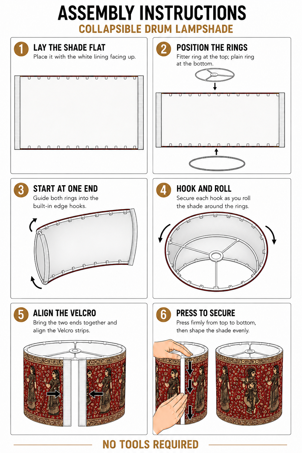 Kalamkari-Inspired Drum Lampshade — view 6
