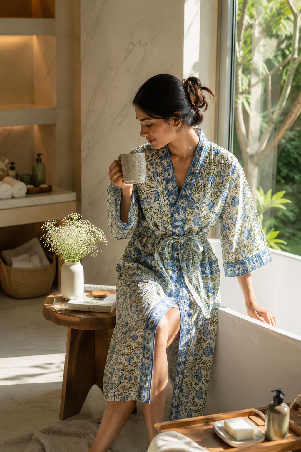 Blue Garden Spa Bathrobe