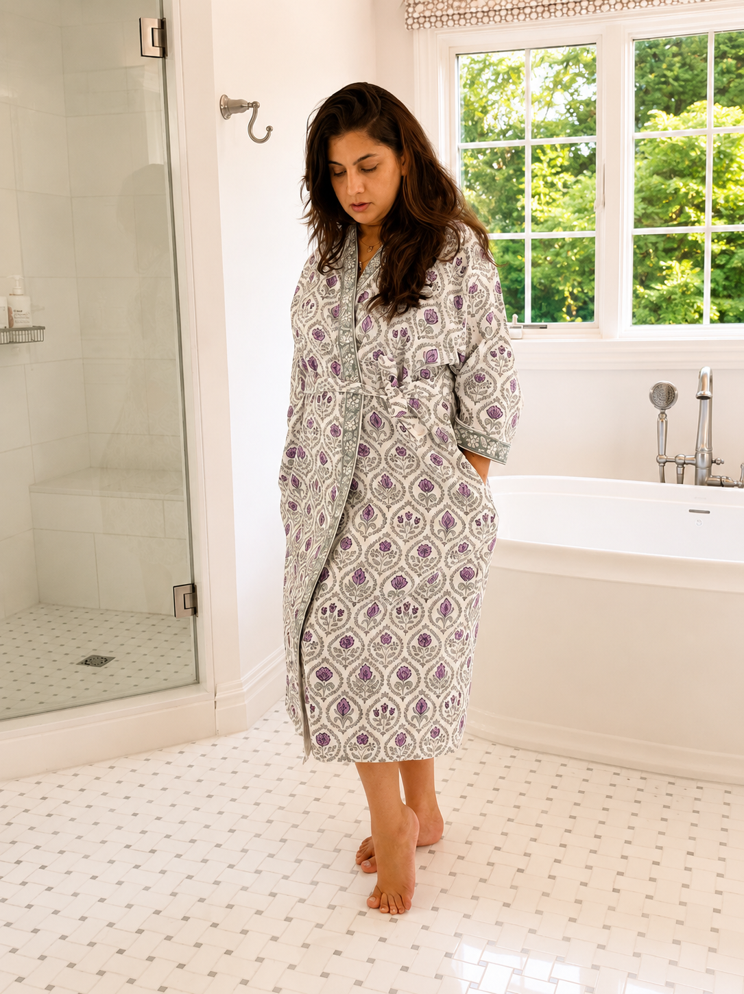 Lavender Paisley Bathrobe