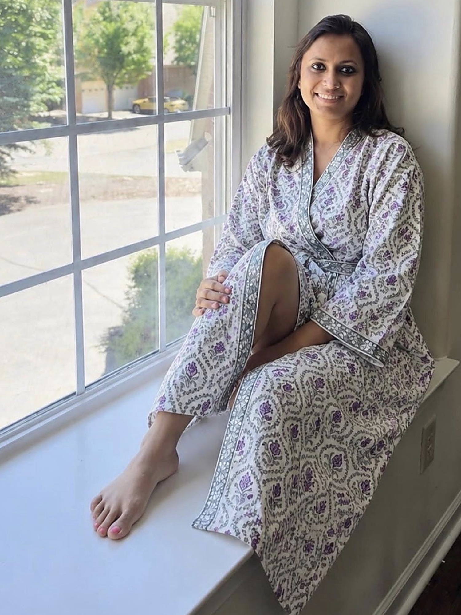 Lavender Paisley Bathrobe